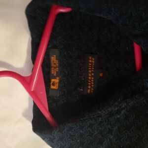 Black and Blue Patterned Button Up Metropolitan By Lord And Taylor